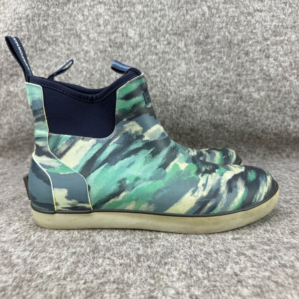 ✅Womens 10 HUK Fishing Boot Rogue Wave Camo Titanium Blue Pull-On Shoes/Sneakers